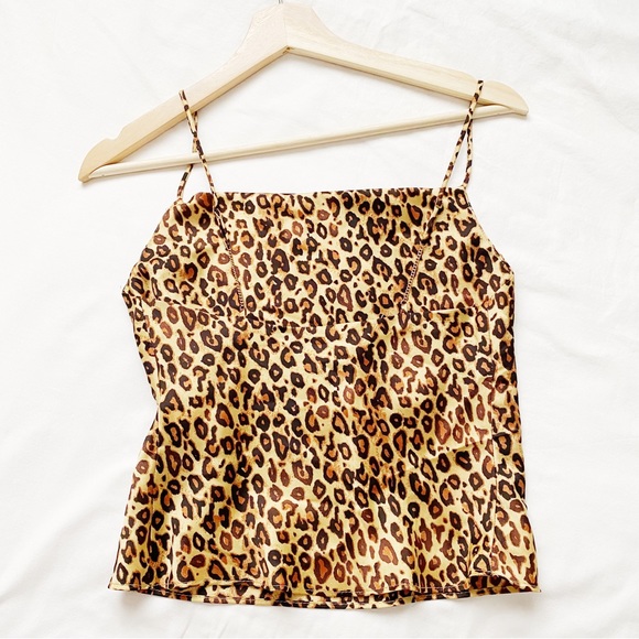 NWT Zara Silky Leopard Print Draped Neck Camisole - Picture 5 of 9
